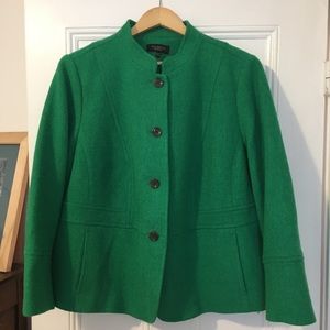 Talbots Kelly green, lined wool jacket, 22W